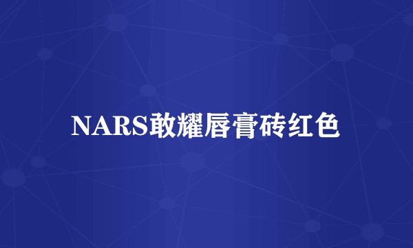 NARS敢耀唇膏砖红色
