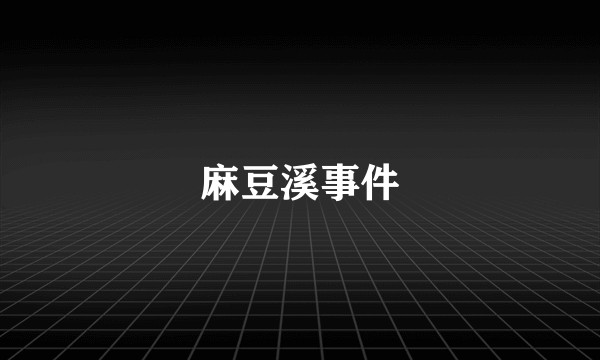 麻豆溪事件