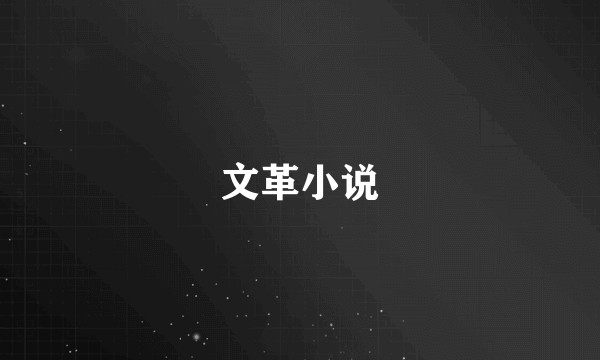 文革小说