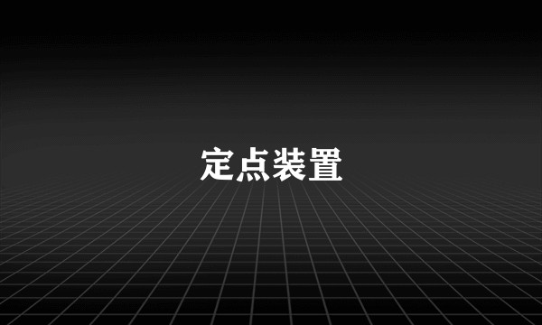 定点装置