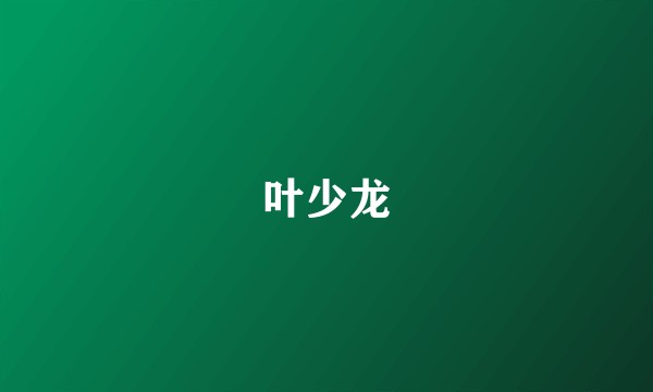 叶少龙