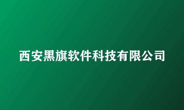 西安黑旗软件科技有限公司