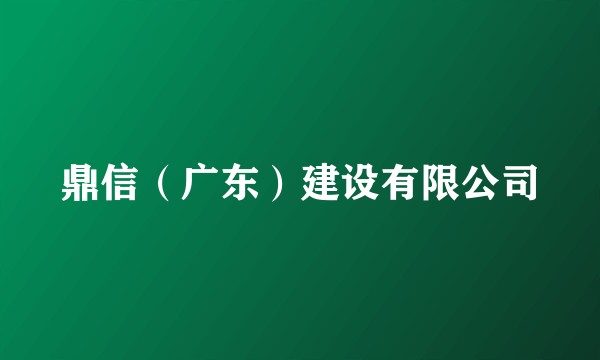 鼎信（广东）建设有限公司