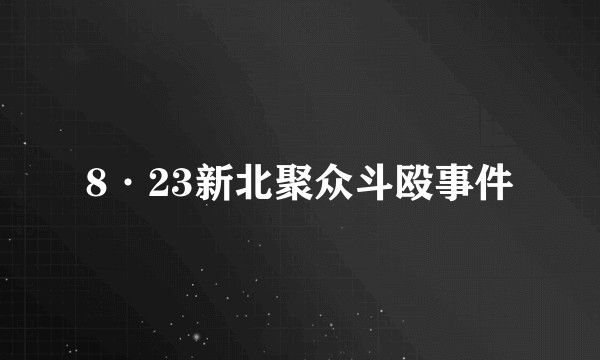 8·23新北聚众斗殴事件