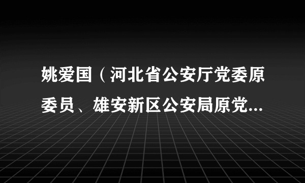 姚爱国（河北省公安厅党委原委员、雄安新区公安局原党委书记、局长）