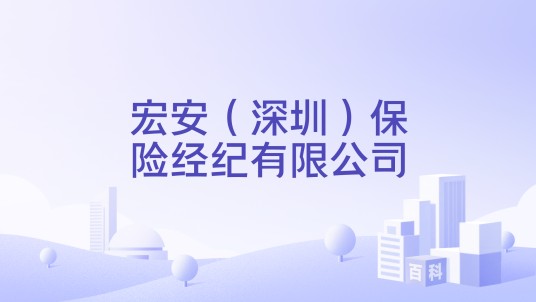 宏安(深圳)保险经纪有限公司