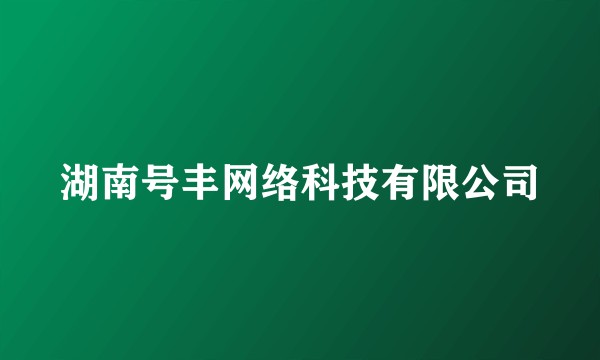 湖南号丰网络科技有限公司