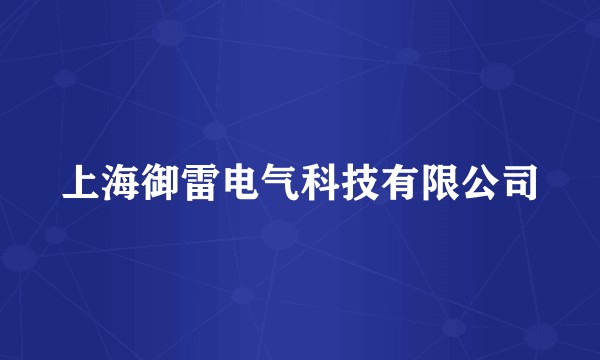 上海御雷电气科技有限公司