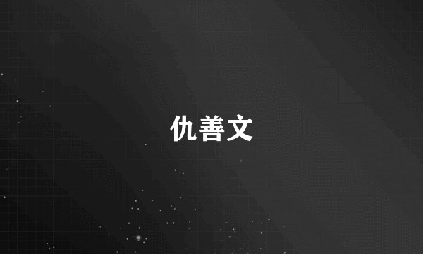仇善文