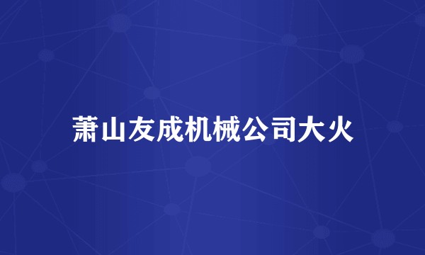 萧山友成机械公司大火