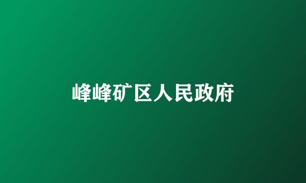 峰峰矿区人民政府
