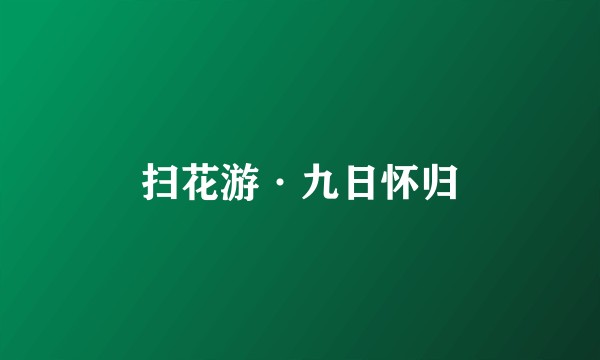 扫花游·九日怀归