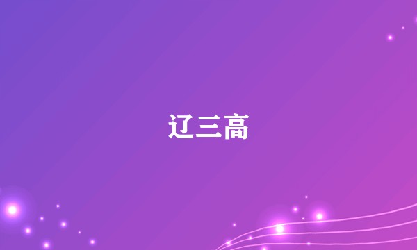 辽三高