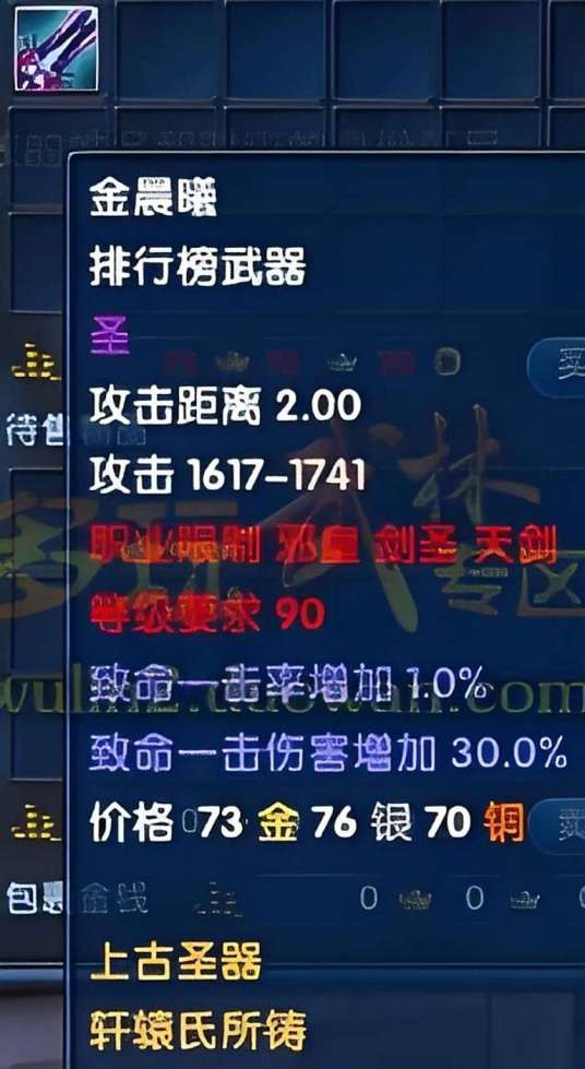 金晨曦(《新武林外传》游戏中的圣级武器)