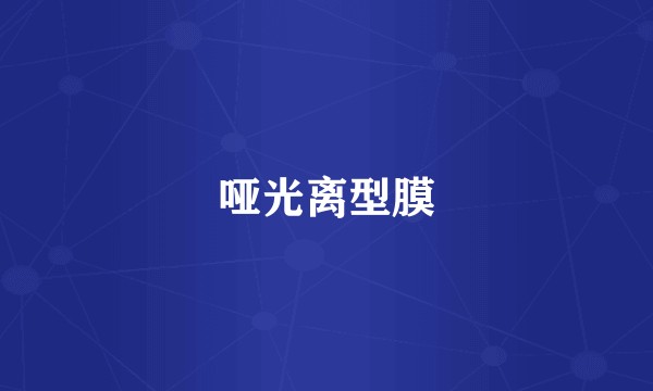 哑光离型膜