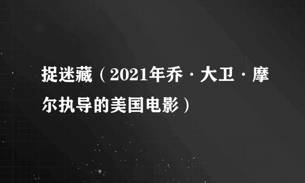 捉迷藏（2021年乔·大卫·摩尔执导的美国电影）