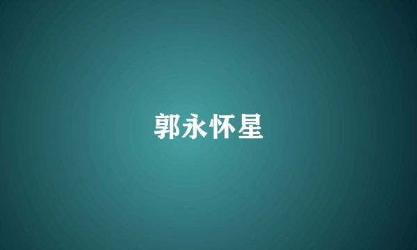 郭永怀星