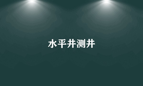 水平井测井