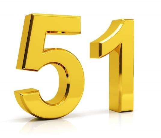51（介于50与52之间的合数）