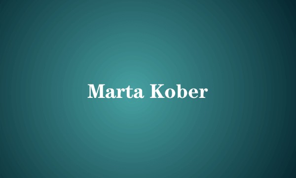 Marta Kober