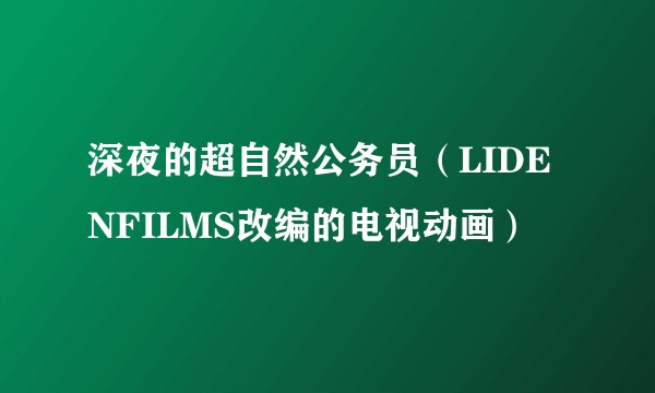 深夜的超自然公务员（LIDENFILMS改编的电视动画）