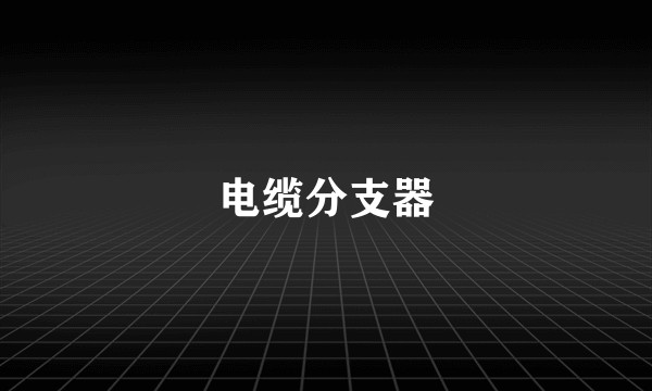 电缆分支器