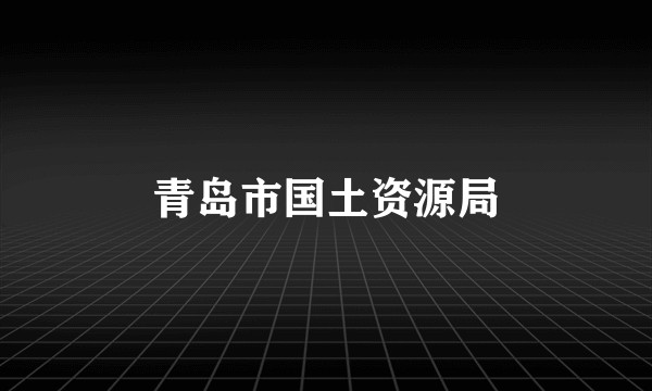 青岛市国土资源局