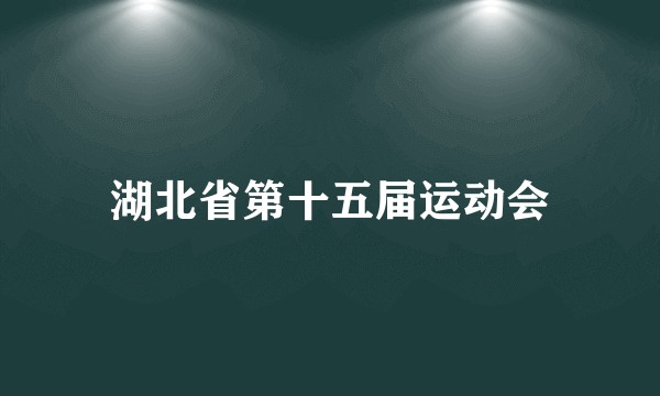 湖北省第十五届运动会