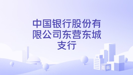 中国银行股份有限公司东营东城支行