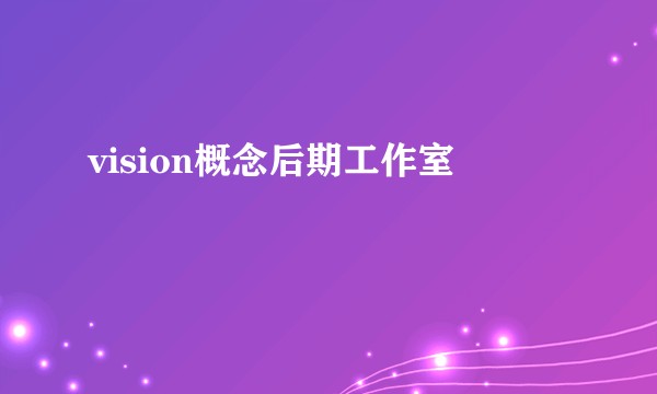 vision概念后期工作室