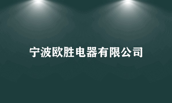 宁波欧胜电器有限公司