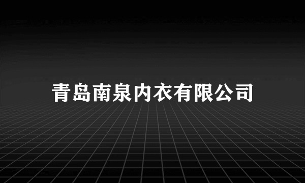 青岛南泉内衣有限公司