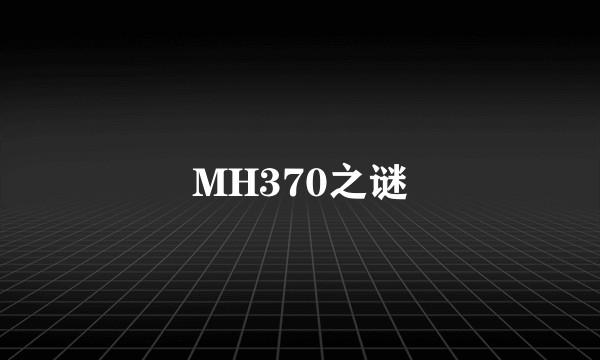 MH370之谜