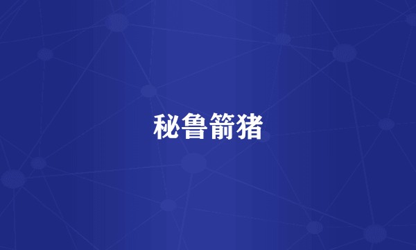 秘鲁箭猪