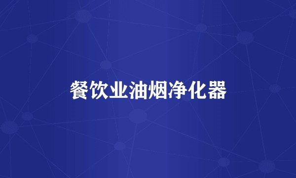 餐饮业油烟净化器
