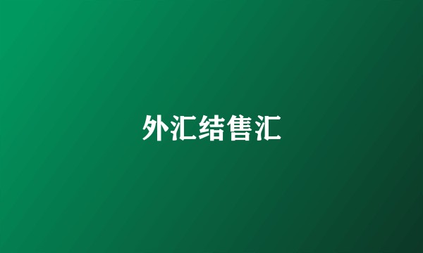外汇结售汇