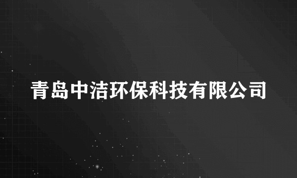 青岛中洁环保科技有限公司