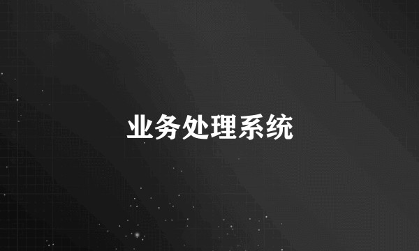 业务处理系统