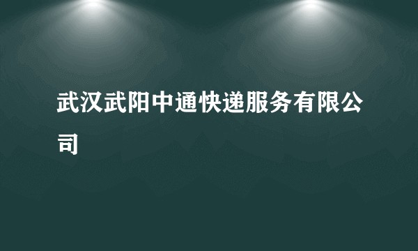 武汉武阳中通快递服务有限公司