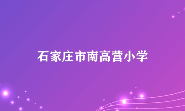 石家庄市南高营小学