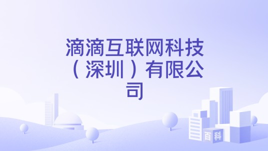 滴滴互联网科技（深圳）有限公司