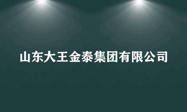 山东大王金泰集团有限公司
