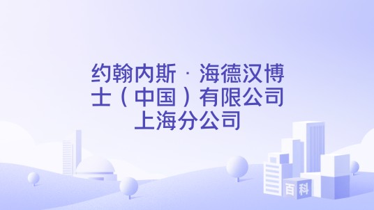 约翰内斯·海德汉博士（中国）有限公司上海分公司