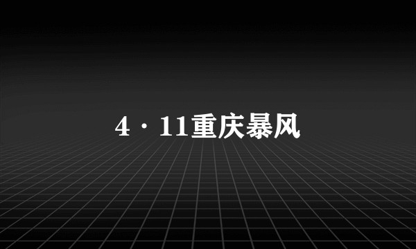 4·11重庆暴风