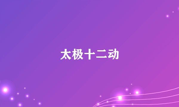 太极十二动