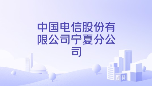 中国电信股份有限公司宁夏分公司