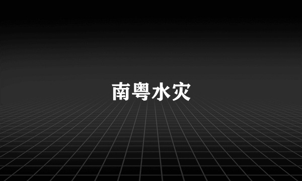 南粤水灾