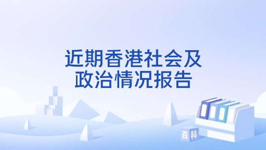 近期香港社会及政治情况报告