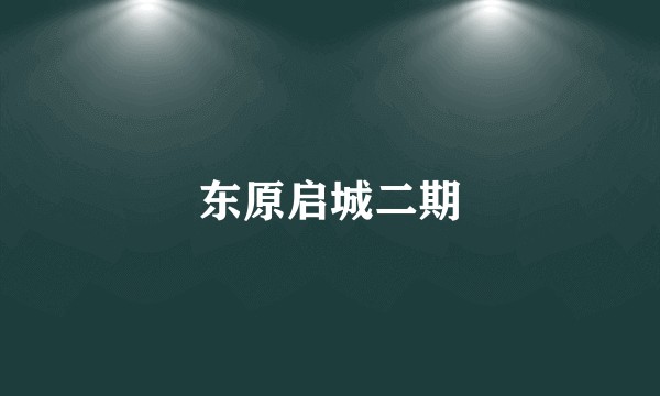 东原启城二期