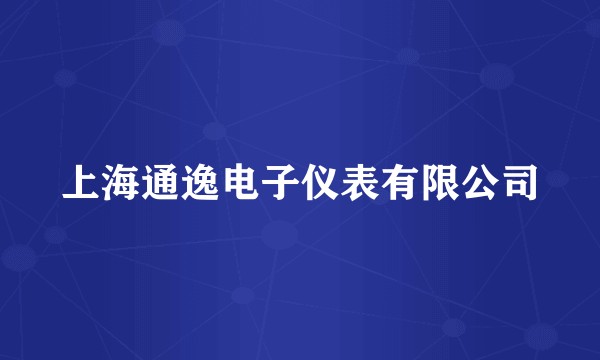 上海通逸电子仪表有限公司